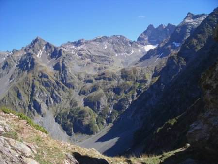 Pointe des Excellences, Grand Pic, Pic Coutet, Ravin des Excellences et Cirque des Cascades de Boulon