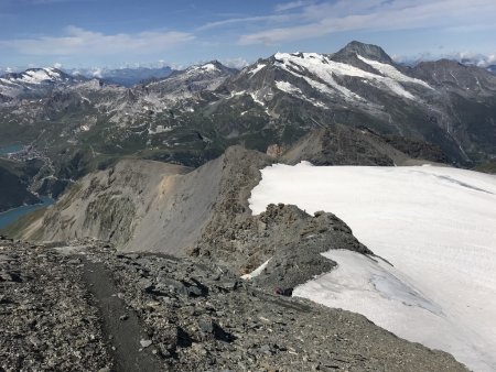 Crête et Glacier de la Sassière (descente)