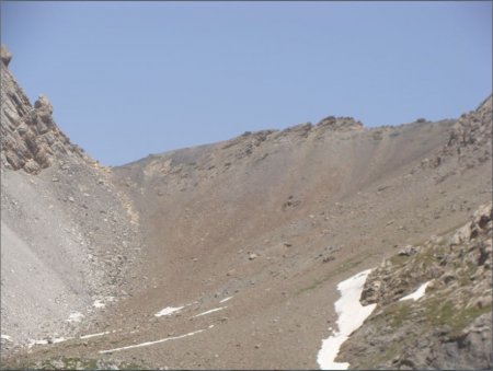 Col de Stroppia, vue du col de Vallonnet