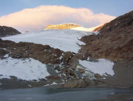 Le glacier et le Dôme de l’Arpont.